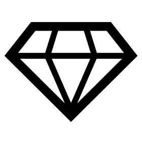 Ícono de un diamante que representa los valores de la institución